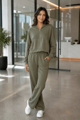 Women'S Soft Touch Tracksuit Set, Zip Up Hooded Jacket & Joggers, Casual 2pcs Lounge Wear Co Ord Outfit, Casual and Sports Wear, Gym Wear Street Wear