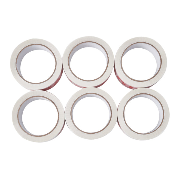 Six Rolls of Adhesive Paper Tape, Strong Adhesive Packaging Tape, Used for Packaging Parcels, Boxes, Cartons, Postage, and During Transportation. Each Roll Measures 5cm * 60m * 52um