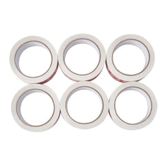 Six Rolls of Adhesive Paper Tape, Strong Adhesive Packaging Tape, Used for Packaging Parcels, Boxes, Cartons, Postage, and During Transportation. Each Roll Measures 5cm * 60m * 52um