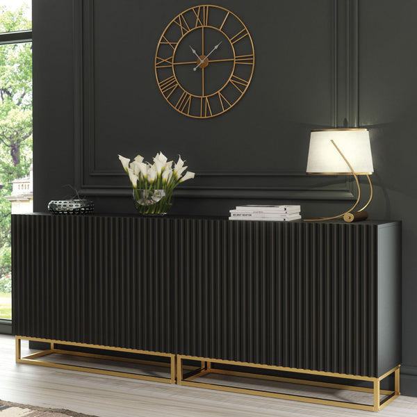 Ripple Duo 200cm Modern Sideboard with Fluted Doors and Storage