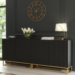 Ripple Duo 200cm Modern Sideboard with Fluted Doors and Storage