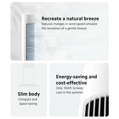 Xiaomi 2 Intelligent Tower Fan, 150° Rotating Tower Fan with Intelligent App Control, 3 Modes, Range 10 m, Energy Efficient