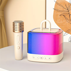 Mini K32 Karaoke Machine with Wireless Microphone, Portable Wireless Speaker, Party Lights, Gift for Birthday