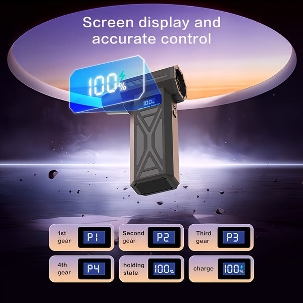 150000 RPM High Speed Violent Turbo Fan High Power Car Dust Blower Multifunctional Portable Violent Camping Fan Handheld Outdoor Camping Hair Dryer, Brushless Motor Turbofan Violent Fan High Speed Turbo Fan, Dust Buster