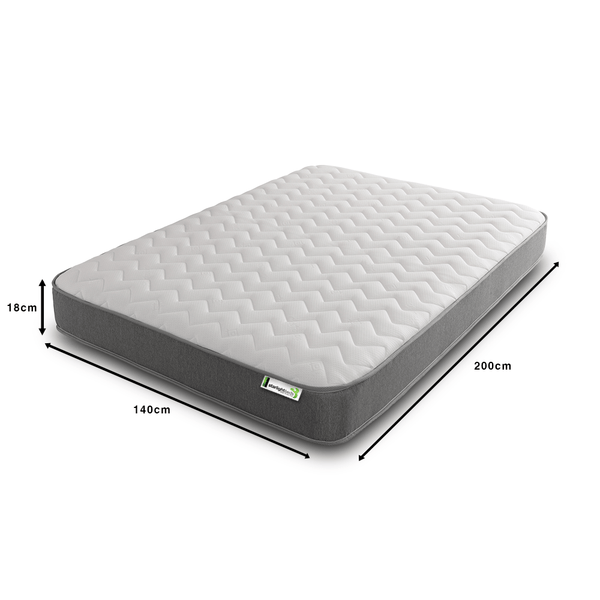 Starlight Beds Zig Zag Hybrid Memory Foam and Open Coil Spring 18CM Deep Mattress