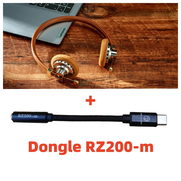 Distant Mountain Retro over Ear Hifi Headsets OOTD Vintage Metal Wired Headphones with MMCX 3.5Mm Plug