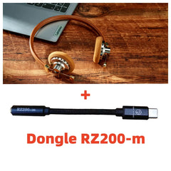 Distant Mountain Retro over Ear Hifi Headsets OOTD Vintage Metal Wired Headphones with MMCX 3.5Mm Plug