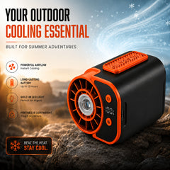 Neck-hanging Portable Waist Fan, Featuring An 18000RPM Powerful Brushless Motor, 5 Adjustable Wind Speedsand A 5000mAh High-capacity Long-lasting Battery. Equipped with An LED Power Indicator, It Is Suitable for Outdoor Work, Camping
