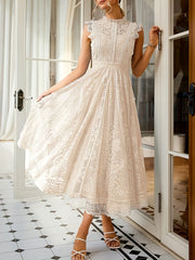 New Elegant Lace Flared Dress for Women