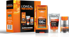 L'Oréal Paris Men Expert Alive & Kicking Gift Set for Him, Energising Face & Body Skincare Routine, Gift Set for Men