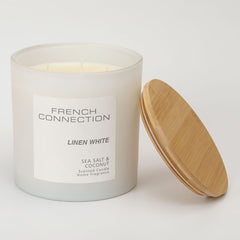 French Connection Pastel 1.5Kg Candles in Linen White