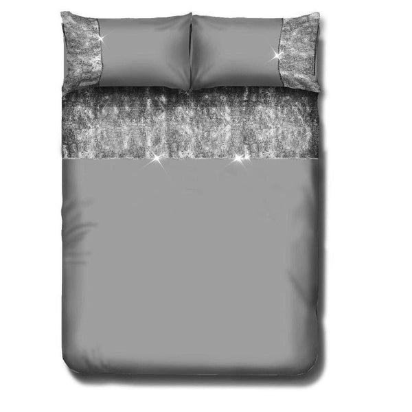 Valentina Velvet Stripes Duvet Cover Sets Luxury Bedding Sets With Matching Pillowcases