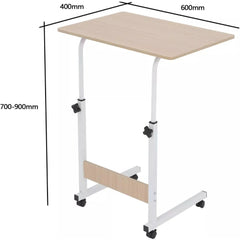 [Versatile Comfort] Adjustable Height Rolling Folding Desk Laptop Desk Folding Laptop Desk Wheels for Easy Mobility, Perfect for Bedroom, Living Room, Outdoor Office & Study Use, Bedroom Desk | Modern Aesthetic | Wood Fiberboard Desk