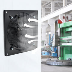 1pc Powerful 250mm / L32xW32CM Kitchen Fan 960m³/h - Stainless Steel, Ultra-Quiet, Backdraft Damper - Perfect for Home, Bathroom & Garage