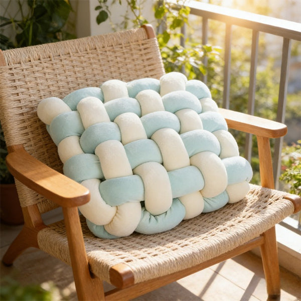 2,4pcs Velvet Hand-Knotted Square Decorative Pillows, Square Soft Chair Pad, Chair Cushion Seat Cushion Sofa Backrest, Booster Cushion, Dining Chair Cushion (30 x 33 x 12cm)