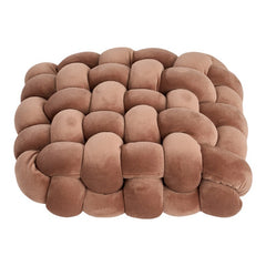 Set of 2 Twisted Knit Square Throw Pillow Cushion – Handmade Style Braided Texture Decorative Seat Pad for Dining Chair, Bench & Window Seat, Soft Polyester Fill, Plush Home Accent (30 x 33 x 12cm)