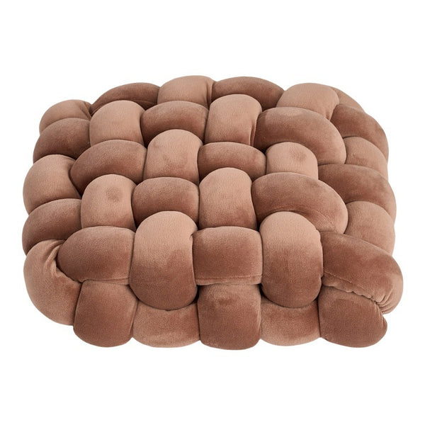 Set of 2 Twisted Knit Square Throw Pillow Cushion – Handmade Style Braided Texture Decorative Seat Pad for Dining Chair, Bench & Window Seat, Soft Polyester Fill, Plush Home Accent (30 x 33 x 12cm)