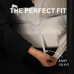 Supersoft Mattress Topper Bed - 4 Inch (10cm) Thick Mattress Topper with Elasticized Corner Straps - White