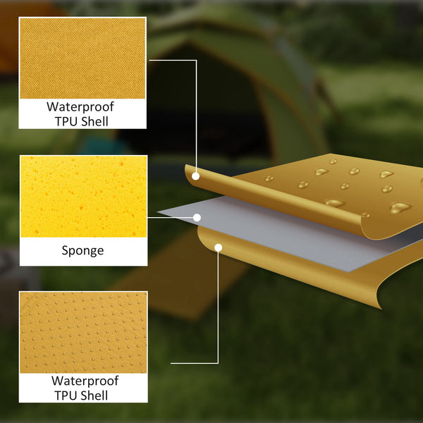 Self-Inflating Camping Sleeping Pad, Single Air Bed with Carry Bag