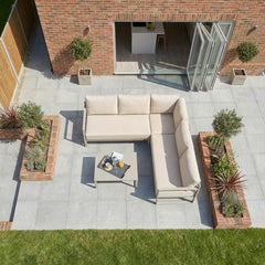 Harbour Lifestyle Havana Corner Patio Set with Reclining Feature in Latte
