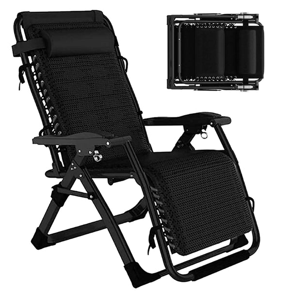 NEW Zero Gravity Chair Reclining Sun Lounger Outdoor Garden Folding Adjustable