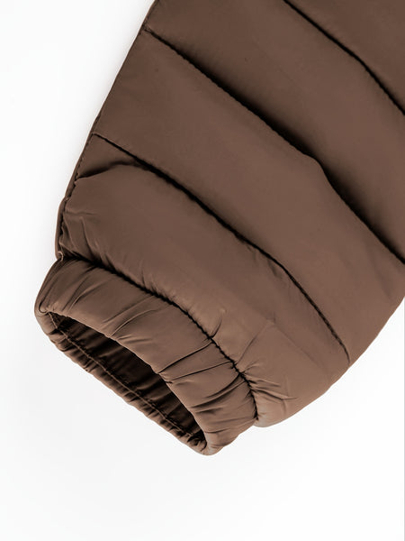 Women's Autumn/Winter Fashion Simple Versatile Lightweight Commuter Hooded Padded Coat with Pockets