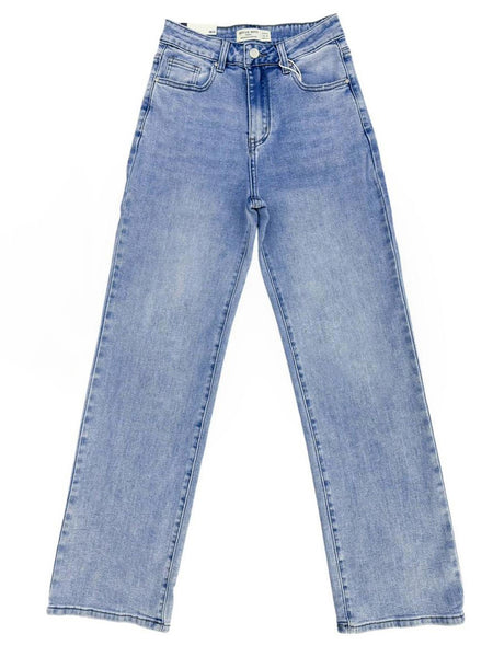 【Tall】KatchMe Women's Wide Leg Jeans - Mid Rise Relaxed Fit Denim Pants, Soft Stretch Comfortable Trousers for Fall & Winter, Streetwear Casual Bottoms