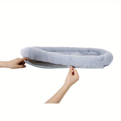 Foldable Cat Window Hammock Perch, Cat Window Bed with Powerful Suction Cup up to 18kg, Reversible Washable Cover Cat Hammock for Indoor Cats, Grey 52x30cm or 60x30cm
