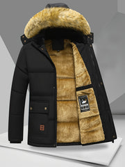 Winter Full Body Fleece Thickened Warm Coat Lamb Windproof Sleeve Jacket Men'S Multi-Pocket Jacket Men'S Outerwear