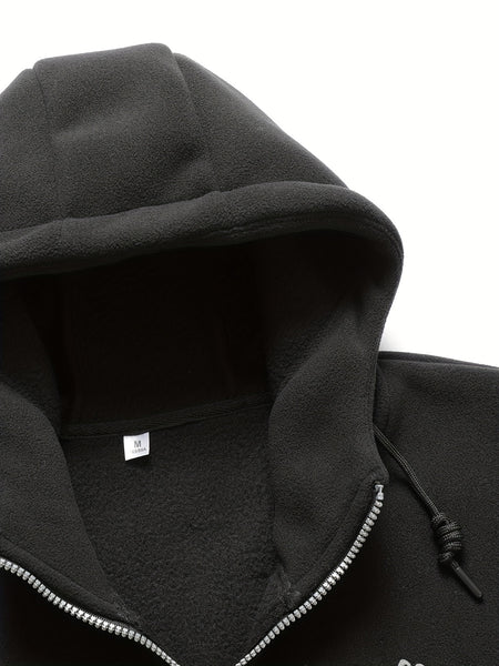 Autumn/Winter Hooded Cardigan Sweatshirt for Men and Women, Thickened Polar Sweatshirt Jacket