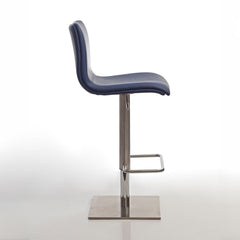 Peressini Rio Blue Faux Leather Gas Lift Bar Stool