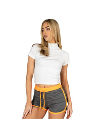 RUFEDGE Women'S Gym Fleck Hotpants Casual Summer Activewear Shorts Breathable Ladies Workout Running Fitness Short UK Sizes 8-18