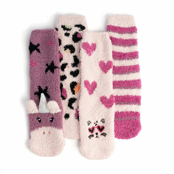 Totes Toastie Kids Socks, 4 Pack in Christmas