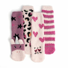 Totes Toastie Kids Socks, 4 Pack in Christmas