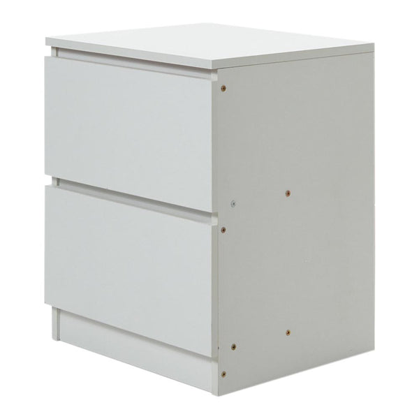 White Wooden Bedside Table With Drawers, Small Cabinet Cupboard Bedroom Furniture Storage Nightstand Unit, Modern Chest Of 2 Drawers Cabinet, Living Room Home Office Sofa Side End Table Coffee Tea Table Side Desk, Multi Functional Bedside Cabinet, 32x30x4