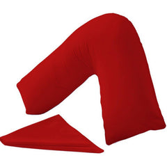 V-Shaped Pillow with Extra Cushioning Support For Head, Neck & Back Pregnancy pillow Nursing Pillow Different Colors