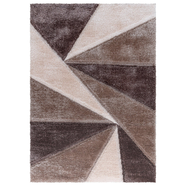 Luxury Soft Shaggy Area Rug – Modern Non-Shedding Geometric Triangles Design, High-Pile Plush Living Room Carpets, Large Thick Rug for Bedroom, Kitchen, Lounge & Home Décor – Contemporary Floor Rug & Mats