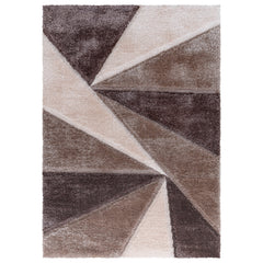 Luxury Soft Shaggy Area Rug – Modern Non-Shedding Geometric Triangles Design, High-Pile Plush Living Room Carpets, Large Thick Rug for Bedroom, Kitchen, Lounge & Home Décor – Contemporary Floor Rug & Mats