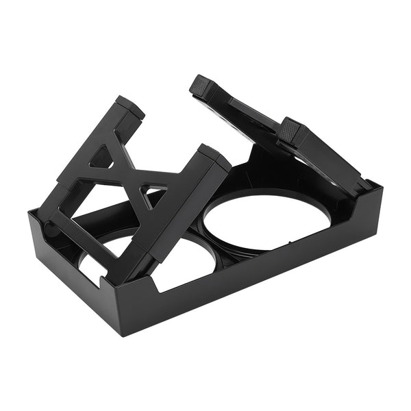 Upgraded Raised Dog Bowl with Stand, Elevated Dog Bowl with 2Large Durable Bowls, 5 Height Adjustable Dog Food Stand for Small Medium Large Sized Dog, 43x23x31cm Black