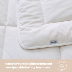 Silentnight Natural Wool Lightweight Duvet in 3 Sizes