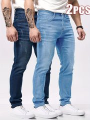 Men'S Skinny Jeans 2pcs Set