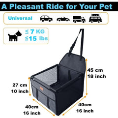 Pet Dog Car Seat, Pet Carrying Basket Suitable for Small Dogs And Cats, Foldable Pet Travel Car Seat Box