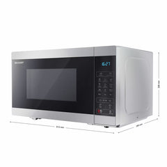 Sharp 28 Litre 900W Digital Microwave with 1100W Grill, YC-MG81U-S