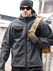 Spring Fall Men'S Jacket Fleece Jacket Outerwear, 100% Polyester, Classic Design, Windproof Warm Comfortable, Suitable for Outdoor Sports, Hiking, Camping, And