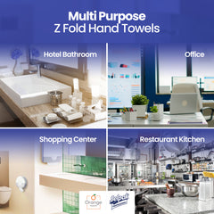 Selpak Professional Z Fold Paper Towels, 2ply Paper Hand Towels Disposable 16x200, (Total 3200 sheets), Absorbent White Paper Towel Ideal for Individuals/Businesses, Paper Hand Towels for Dispenser