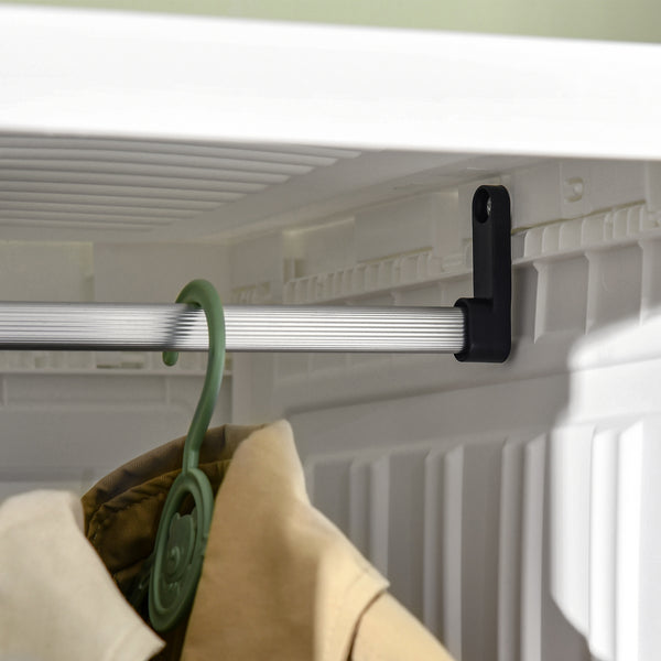 Portable Clothes Wardrobe for Bedroom, Foldable Clothes Organiser with Cube Storage, Hanging Rods, Magnet Doors, White, Modern Design, Modular Compartments, Magnetic Doors, Wrinkle-Free Hanging Space, Robust And Reliable