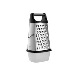 Envenzo Grater with Integrated Container 4-Sided Stainless Steel Graters for Parmesan Cheese, Lemon, Vegetables for Kitchen