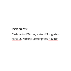 Voss Tangerine and Lemongrass Sparkling Water Flavoured Carbonated Spring Water Bottles Pack of 12 x 375ml