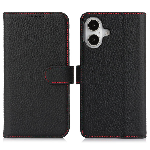 Phone Case: Magnetic Closure Genuine Leather Wallet Case for iPhone 17 Series RFID Blocking 4 Card Slots Premium Protection for 17 Pro Max 17 Air 17 Pro