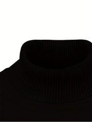 [Xingmengzhi OBM] 2pcs Men'S Turtleneck Long Sleeve Sweater Set